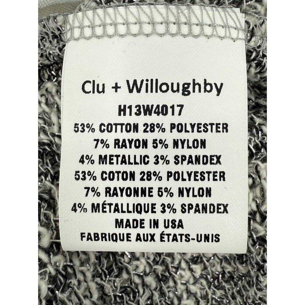 Anthropologie X Clu Willoughby Shimmer Knit Ruffle Hem Bow Back L/S Top - Picture 15 of 16